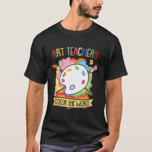 T-shirt Les Enseignants D'Art Couleur Le Monde Cadeau Colo