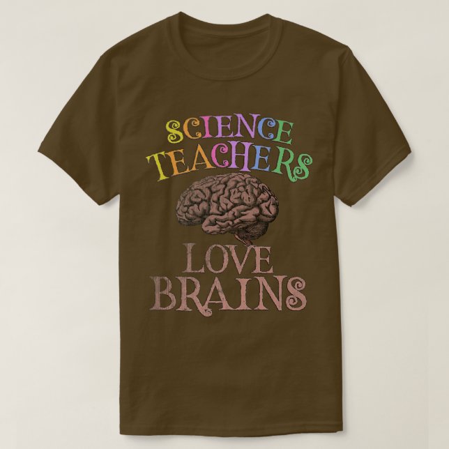 T-shirt LES ENSEIGNANTS DE SCIENCES RÉtro AIMENT LES CERVE (Design devant)