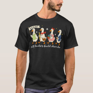 T-shirt Les Enseignants Idiots Construisent un Canard Péda