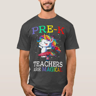 T-shirt Les Enseignants Pré-K Sont Une Unicorne Magique De