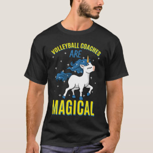 T-shirt Les Entraîneurs De Volleyball Sont Magique Unicorn