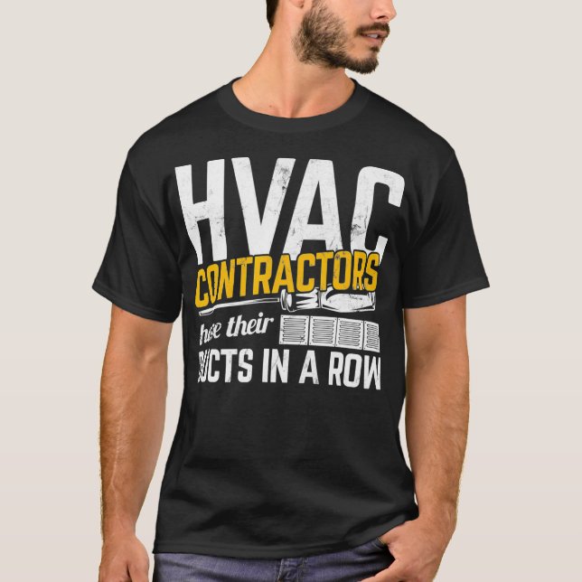 T-shirt Les Entrepreneurs HVAC Ont Des Pucs Dans Une Rangé (Devant)