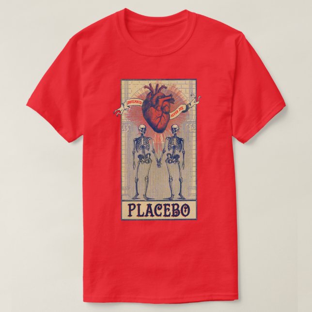 T-shirt Les Épaules ne meurent jamais Placebo (Design devant)