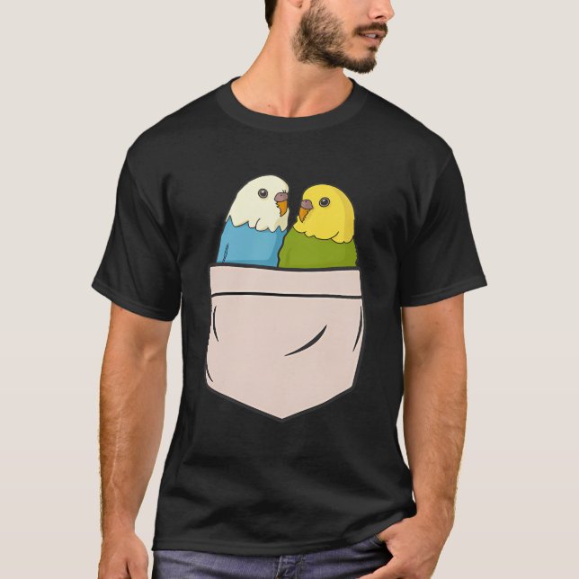 T-shirt Les Épouses Dans La Poitrine Perruque Oiseau Drôle (Devant)