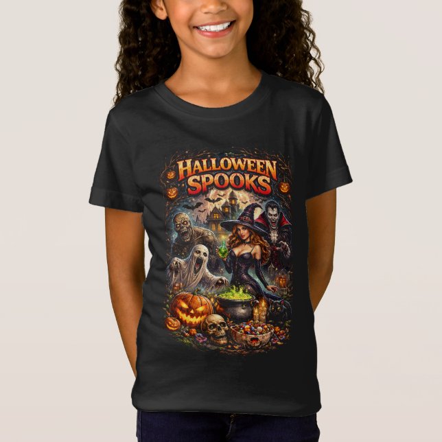 T-Shirt Les épouvantails d'Halloween (Devant)