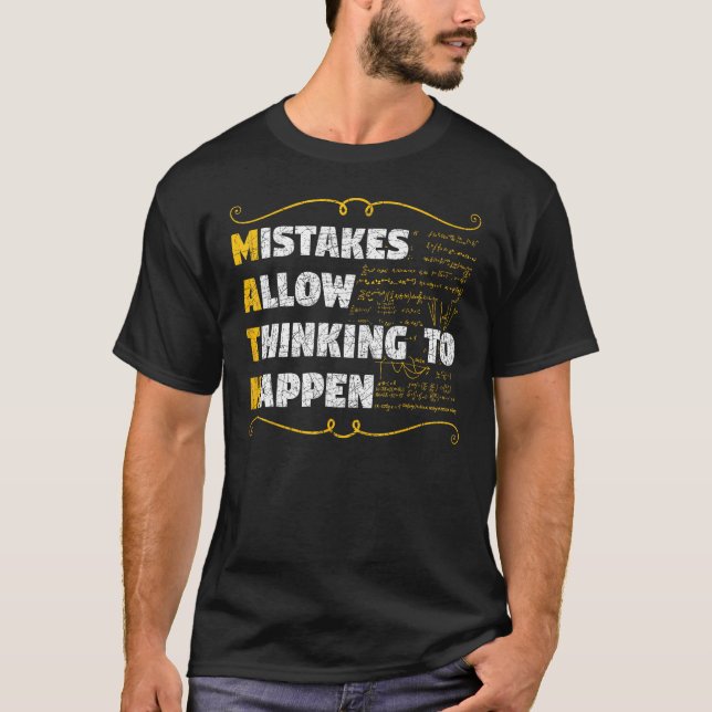 T-shirt Les Erreurs De Geek De Maths Nerd Drôle Permettent (Devant)