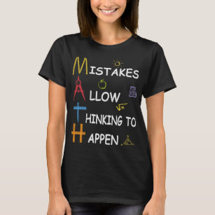 T-shirt Les erreurs de professeur de maths laissent penser