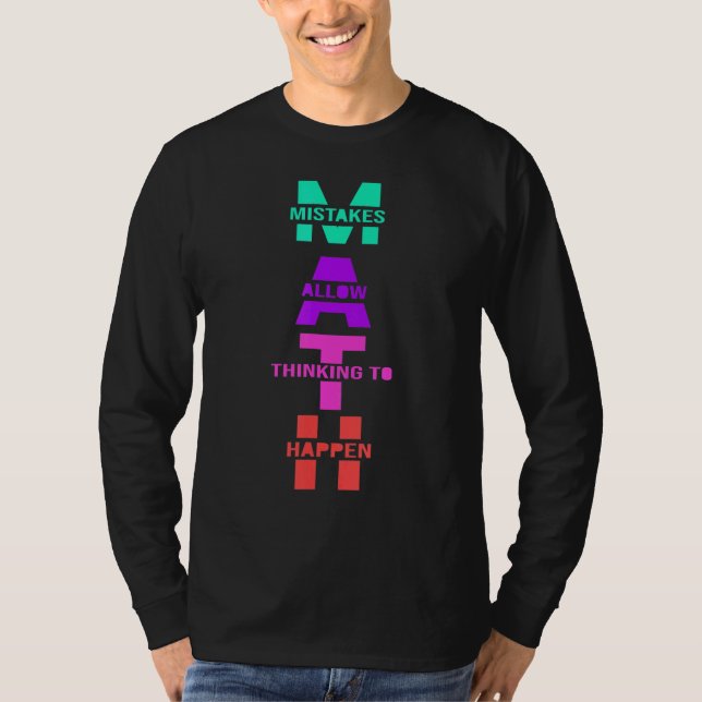 T-shirt Les Erreurs De Professeurs De Maths Permettent De  (Devant)