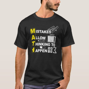 T-shirt Les Erreurs Mathématiques De L'Enseignant Permette
