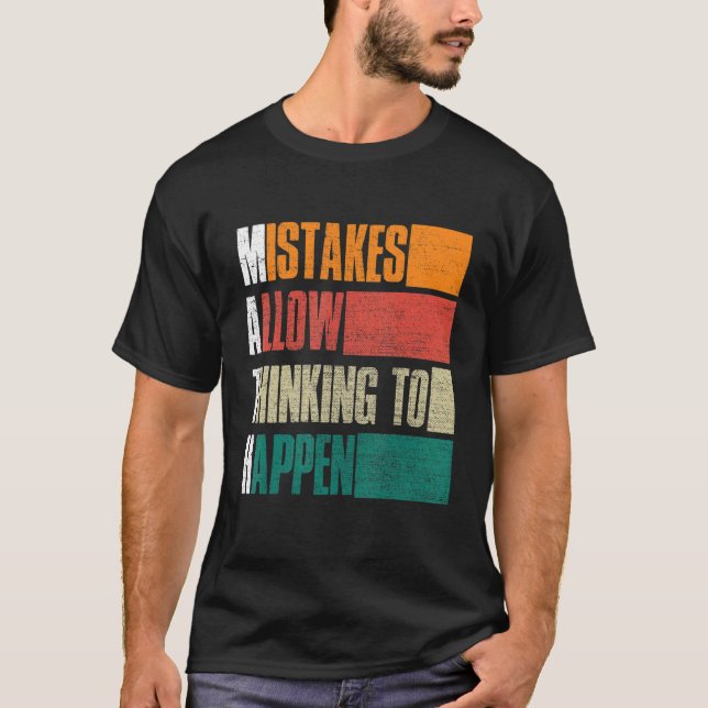 T-shirt Les Erreurs Permettent De Réfléchir, Professeur De (Devant)