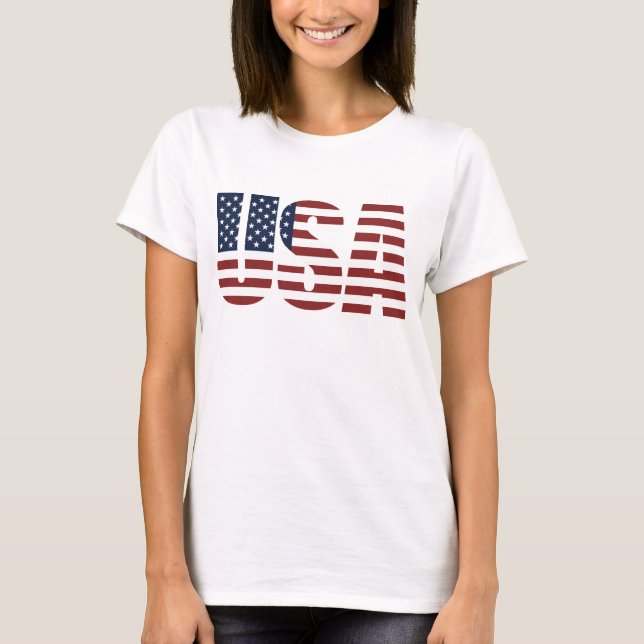 T-shirt Les Etats-Unis Amérique patriotique des femmes de (Devant)
