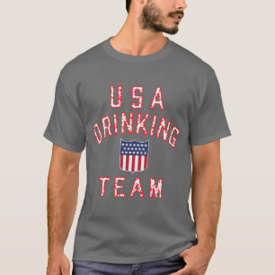 T-shirt Les Etats-Unis buvant l'équipe