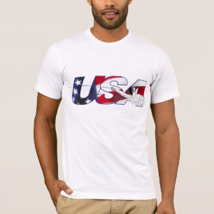 T-shirt Les Etats-Unis clôturant - chemise blanche