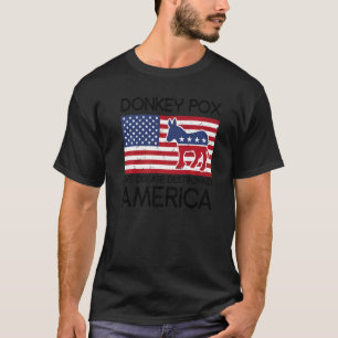 T-shirt Les Etats-Unis Drapeau Pox L'Âne La Maladie Détrui