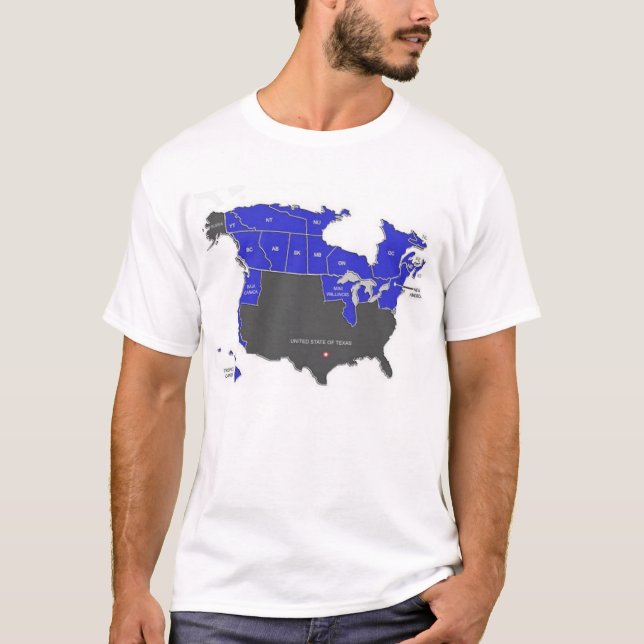 T-shirt Les Etats-Unis du Texas (Devant)