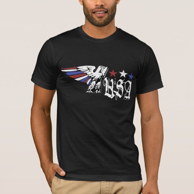 T-shirt Les Etats-Unis Eagle (foncé) (Devant)