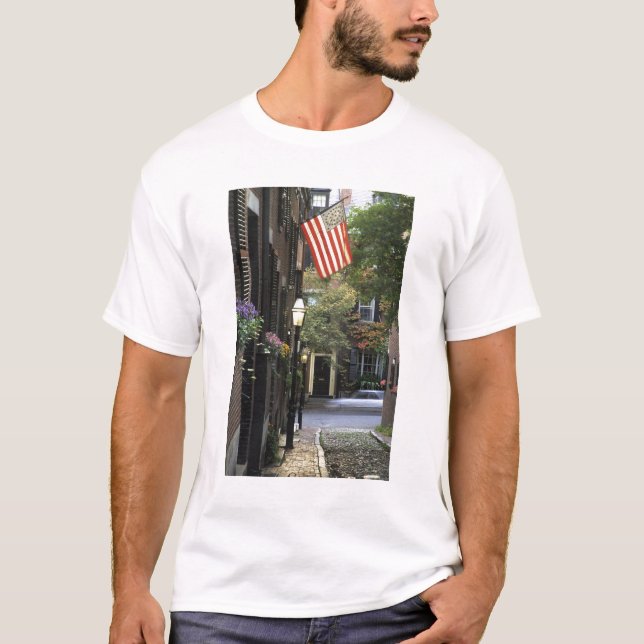 T-shirt Les Etats-Unis, le Massachusetts, Boston, colline (Devant)