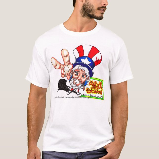 T-shirt LES États-Unis : L'Oncle Sam est ici (Devant)