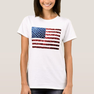 T-shirt Les Etats-Unis marquent des parties scintillantes