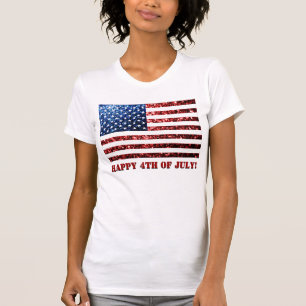 T-shirt Les Etats-Unis marquent le rouge et le bleu