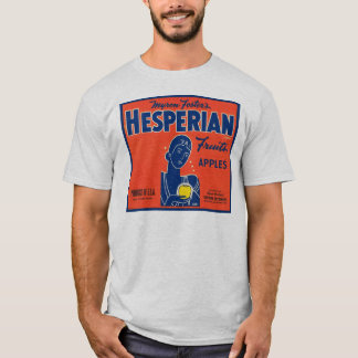 T-shirt Les Étiquettes de crème de fruits de l'Hesperian d