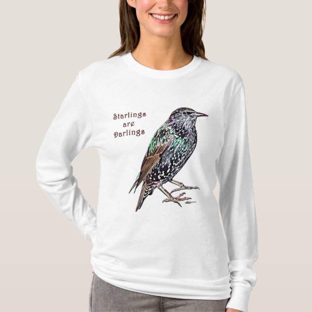 T-shirt Les étourneaux sont des chéris (Devant)