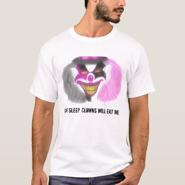 T-shirt les evilclowns, ne peuvent pas dormir. Les clowns (Devant)