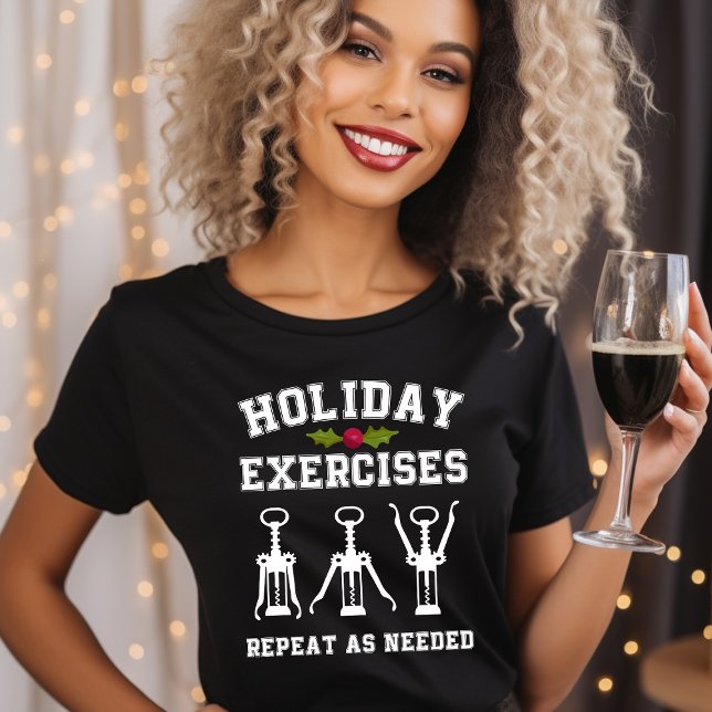 T-shirt Les Exercices De Vacances Se Répéter Au Besoin Vin (Créateur téléchargé)