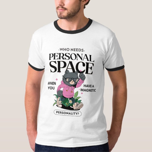 T-shirt Les extravertis ont une personnalité magnétique (Devant)