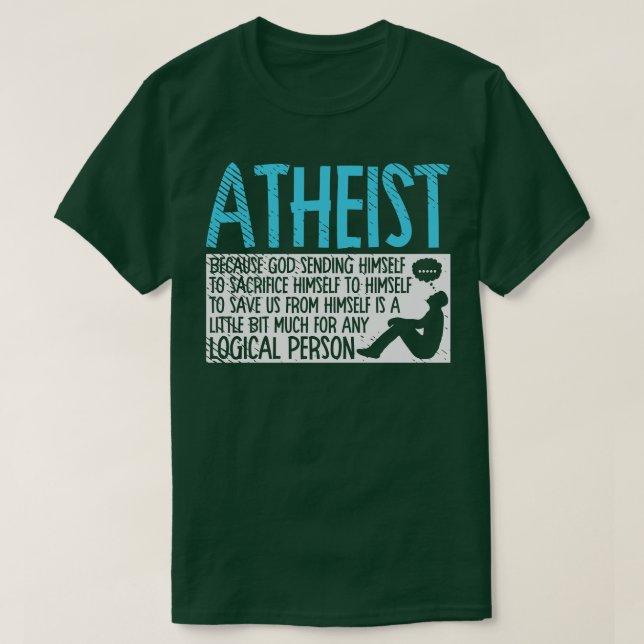 T-shirt Les faits athées Thinker Thinker Ethique (Design devant)