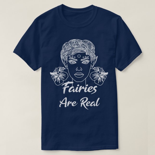 T-shirt Les Fées Sont De Véritables Illustrations De L'Art (Design devant)