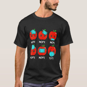 T-shirt Les Femmes 100 Jours De L'École Pomme Masque Visag