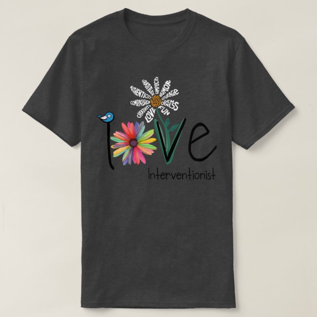 T-shirt Les femmes aiment Daisy Flower Interventionniste (Design devant)