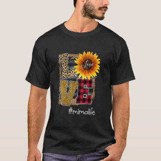 T-shirt Les femmes aiment Mimalife Tournesol léopard