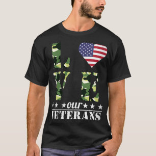 T-shirt Les femmes aiment nos anciens combattants Joyeux s