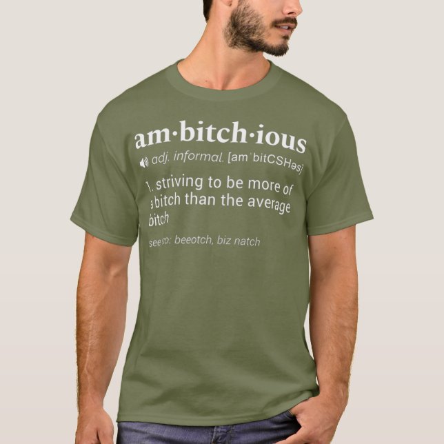 T-shirt Les femmes Ambitchous Funny Dictionnaire Définitio (Devant)