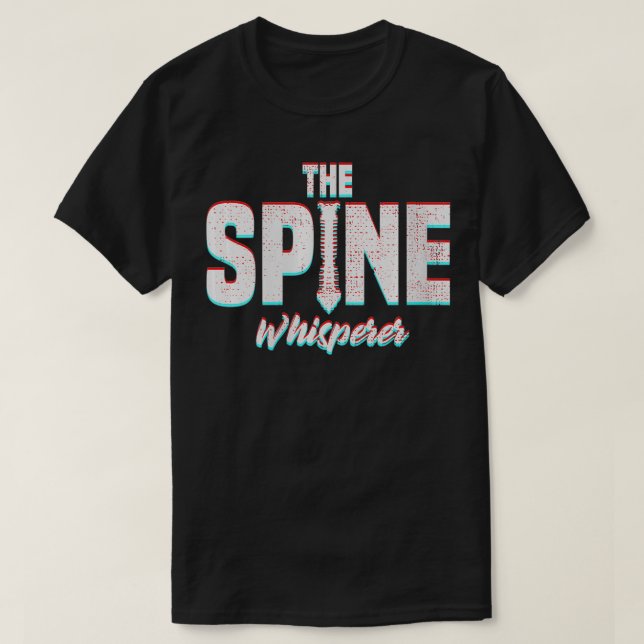 T-shirt Les Femmes Amusantes La Spine Whisperer Réglage Sp (Design devant)