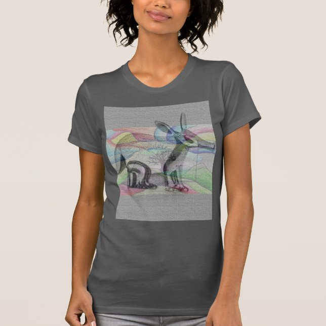 T-shirt les femmes animal abstrait (Devant)
