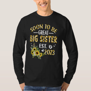 T-shirt Les Femmes Bientôt Être Grande Soeur 2023 Tourneso