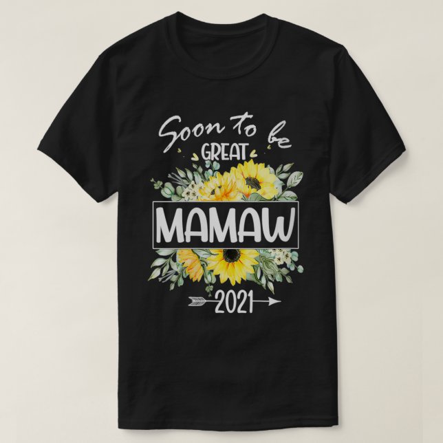 T-shirt Les Femmes Bientôt Être Mamaw 2021 Tee - shirts Bi (Design devant)