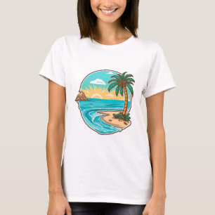 T-shirt Les femmes blanches de plage