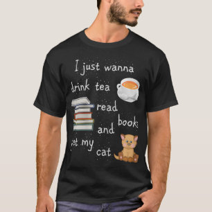 T-shirt Les femmes boivent du thé lisent des livres caress