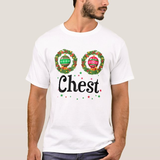T-shirt Les femmes châtaignes Couple Costume de Noël étaie (Devant)