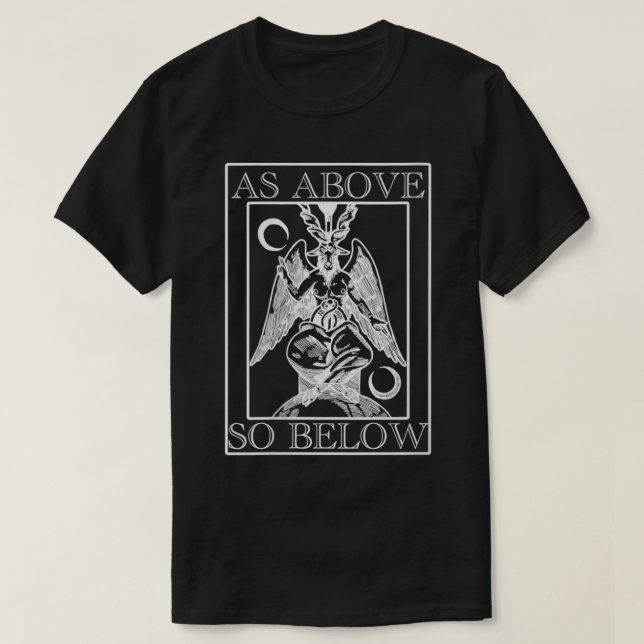 T-shirt Les Femmes Comme Ci-Dessus Ainsi Sous Baphomet Occ (Design devant)