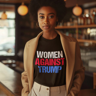 T-shirt Les femmes contre Trump Black