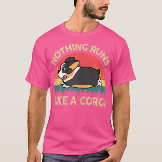 T-shirt Les Femmes Corgi Rien Ne Fonctionne Comme Un Trico