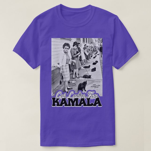 T-shirt Les Femmes De Chat Votent Pour Kamala (Design devant)