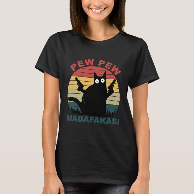 T-shirt Les femmes de Madafakas noires aux mâts (Devant)