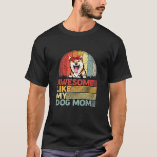 T-shirt Les Femmes Distressées Shiba Inu Tee Awesome Comme
