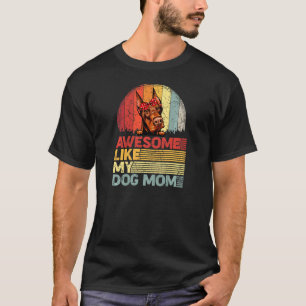 T-shirt Les Femmes Distresses Doberman Awesome Comme Mon C
